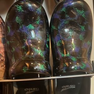 Dansko, black, blue and Green